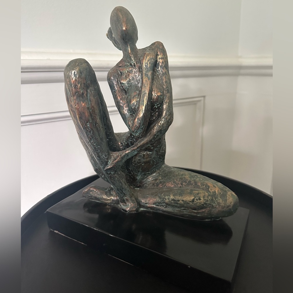 Uttermost Sitting Woman Sculpture by Billy Moon